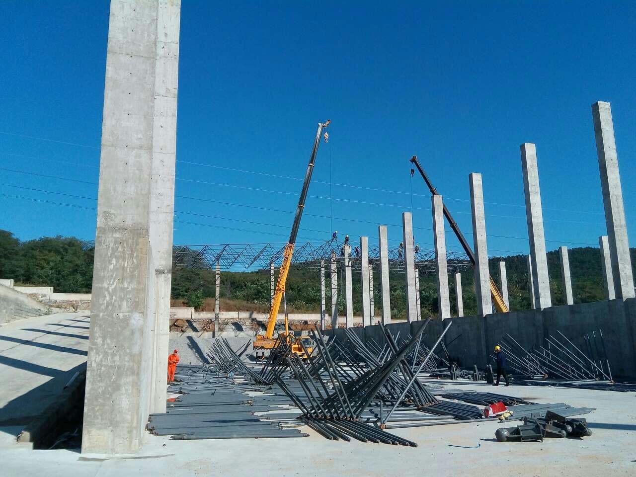 石河子威海搅拌站网架